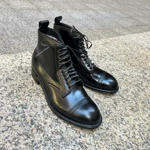 【極美品】ALDEN BLACKCALF LACEUP BOOTS 6H3917 41929 Black Shell — mouldedshoe